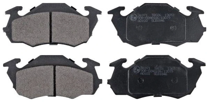 Image of A.B.S. 36971 Brake pad set without integrated wear sensor Brake Pad Set,disc brake (402)