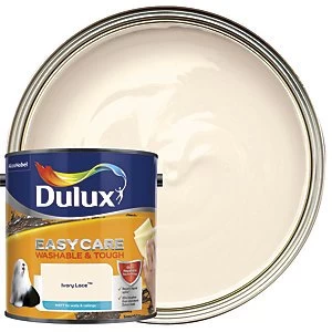 Image of Dulux Easycare Washable & Tough Ivory Lace Matt Emulsion Paint 2.5L