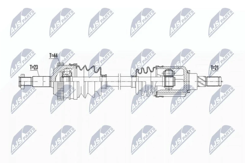 Image of NTY NPW-RE-201 Drive shaft Rear Axle Right Drive Shaft (13)