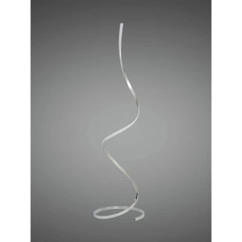Image of Nur XL 22W LED 3000K floor lamp, 1800lm, Dimmable silver / frosted acrylic / polished chrome