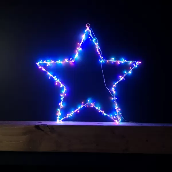 image of 60cm Multi Colour Indoor Outdoor LED Star Light Christmas Decoration