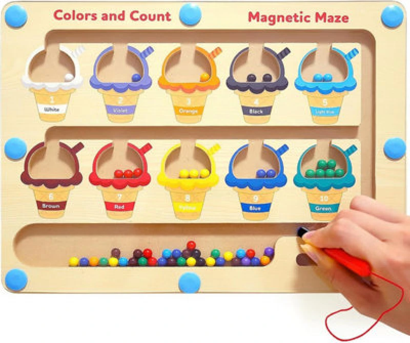 Image of Dyzi Magnetic Colourful Number Maze Educational Toy Learning Fun Activity