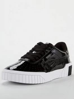 Puma Cali Patent Junior Trainers - Black, Size 4