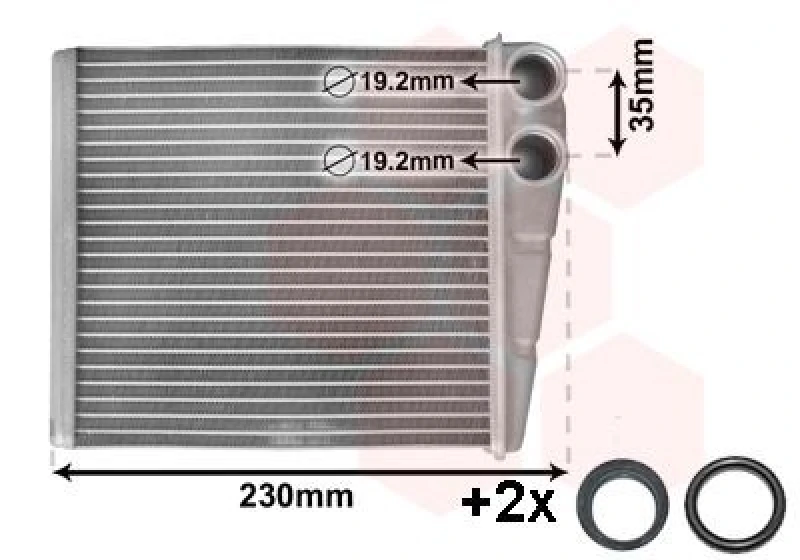 Image of VAN WEZEL Heater matrix VAN WEZEL 58006229