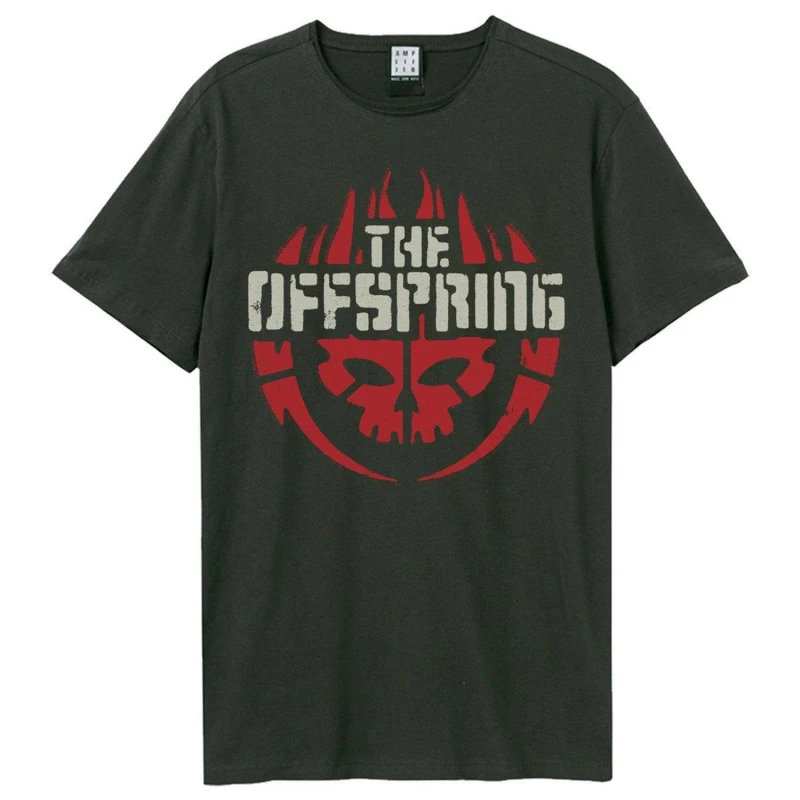 Image of Amplified Amplified Men Skull Logo Offspring T-Shirt in Charcoal Size: X-Small Charcoal XS Male 5063693952235