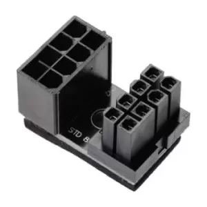 Image of inLine Current Adapter [1x ATX plug 8-pin (4+4) - 1x ATX socket 8-pin (4+4)] Black