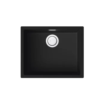 Image of Single Bowl Black Granite Kitchen Sink - Reginox Multa