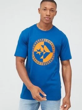Image of Converse Checkered Star Chevron T-Shirt - Blue