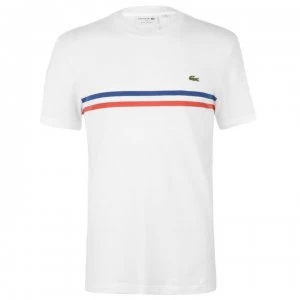 Lacoste MIP Stripe T Shirt - White