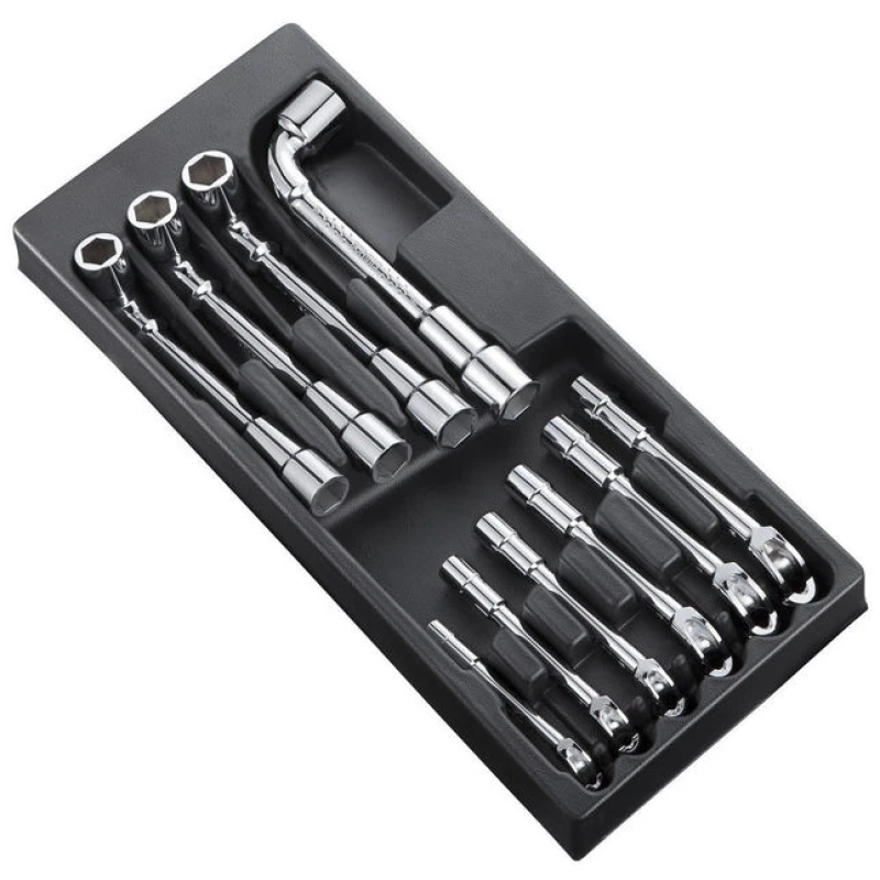 Image of Facom Expert by Facom E194939B Expert Module of 10 Metric Angled Socket Spanners 8-19mm