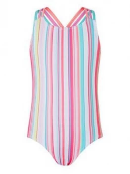 Monsoon Girls S.E.W. Sameria Stripe Swimsuit - Multi