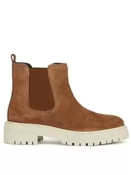 Image of Geox D Iridea B - Oil.suede Ankle Boots - Brown, Size 5, Women
