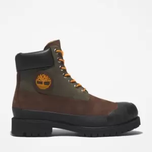 image of Timberland Premium 6" Rubber-toe Boot For Men In Dark Brown, Size 10.5