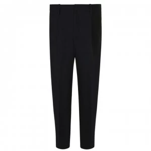 Image of DKNY Cropped Pleat Trousers - Black