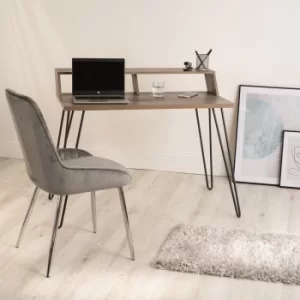 Image of Koble Bea Oak Effect Smart Desk Mid Oak (Brown)