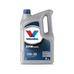 image of 0w30 Fully Synthetic Valvoline SynPower FE 0W30 5 Litre Engine Oil - 874310