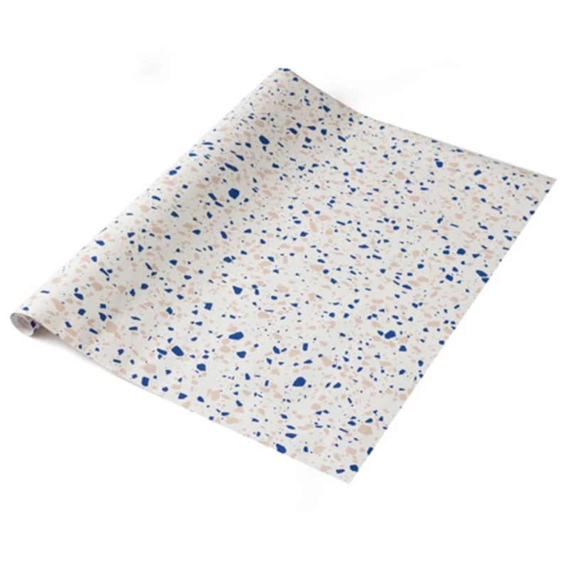 Image of D-C-Fix Terrazzo Blue Self Adhesive Vinyl Wrap Film Size: 675mm x 10000mm Multicolor Unisex 675mm x 10000mm