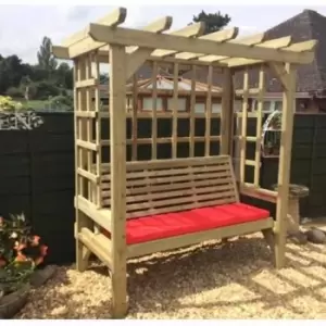 image of Hawthorn 3 Seater Arbour, Wood