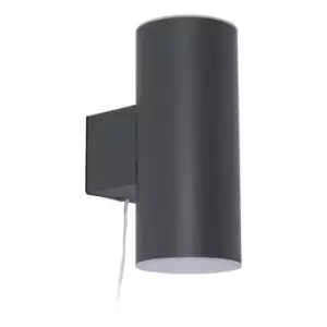 Image of Zink ELDON LED Solar Outdoor Up and Down Wall Light Black