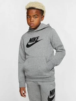 Image of Nike Nsw Older Boys Amplify Full Zip Hoodie - Grey/White