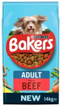 Image of Bakers Complete Beef and Vegetables Dog Food 14kg