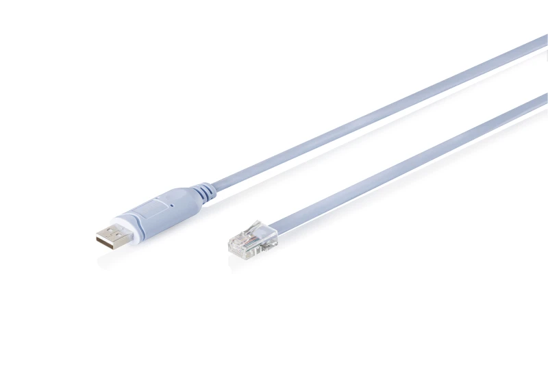 Image of Digitus USB 2.0 to RJ45 console adapter cable. FTDI chipset. 180 cm