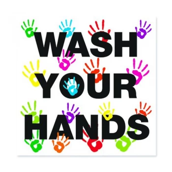 Image of Wash Your Hands 200X200 SA Vinyl FA066QSAV