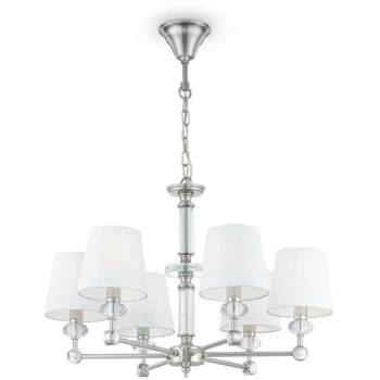 Image of Maytoni Lighting - Maytoni Classic - Riverside Classic Riverside 6 Light Chrome Chandelier with Shades