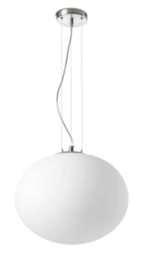 image of Nimes 1 Light Globe Ceiling Pendant Satin Nickel, E27