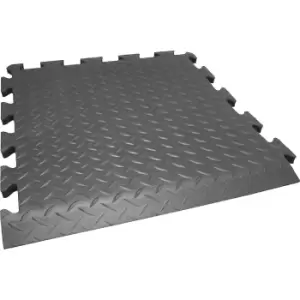 image of DECKPLATE CONNECT anti-fatigue matting, 500 x 500 mm, end piece