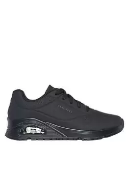 Image of Skechers Lace Up Athletic W/ Airbag - Black, Size 4, Women