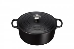 Image of Le Creuset Signature Round Casserole 28cm Black
