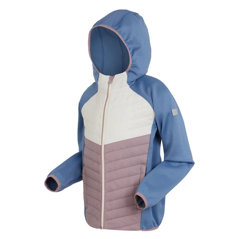 Image of Regatta Girls Kielder VIII Hybrid Full Zip Padded Coat 5-6 Years - Chest 59-61cm (Height 110-116cm) Deep Pink Hot Pink RKN153G-0W2-5