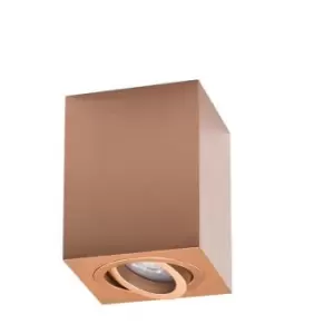 Image of Larissa Dimovo Surface Mounted Ceiling Lamp Downlight Spot Surface Mounted Ceiling Squared 1x GU10 Cooper