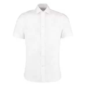 Image of Kustom Kit Mens Premium Non Iron Short Sleeve Shirt (14.5inch) (White)
