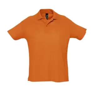 Image of SOLS Mens Summer II Pique Short Sleeve Polo Shirt (M) (Orange)