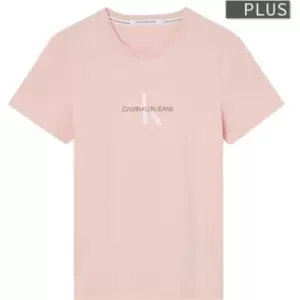 Calvin Klein Jeans Monogram T Shirt Plus Size - Pink