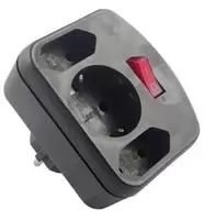Image of REV combi adapter, 2+1 fold power adapter/inverter 3500 W Black