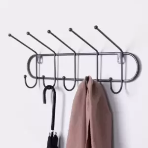 Charnwood Iron Hook Coat Rack Dark Grey