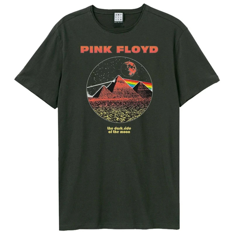 Image of Amplified Amplified Men Vintage Pyramids Pink Floyd T-Shirt in Charcoal Size: X-Small Charcoal XS Male 5063377062670