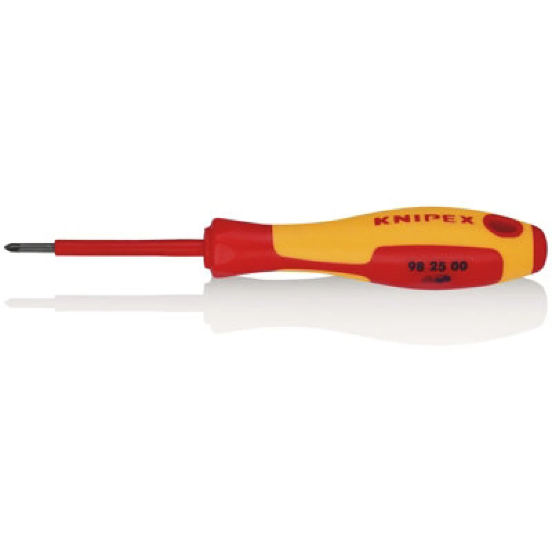 Image of Knipex 98 25 00 Vde Insulated Pozidriv Screwdriver, Pz0 X 60mm 76807