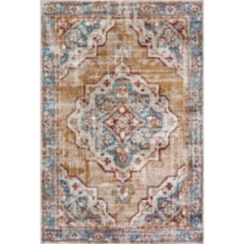 Image of THE RUGS Strozzi Short Pile Rug Oriental Bordered Design, 8mm Pile, Durable Size: 80cm x 240cm Multicolor Unisex 80cm x 240 cm