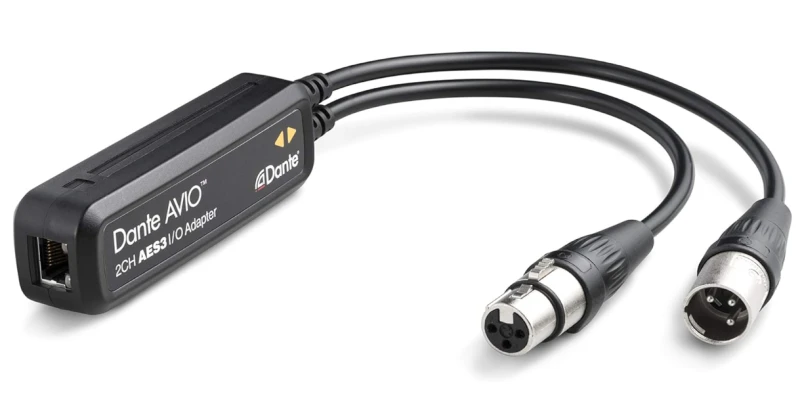Image of Audinate AES3 audio cable 4 x XLR (3-pin) RJ-45 Black