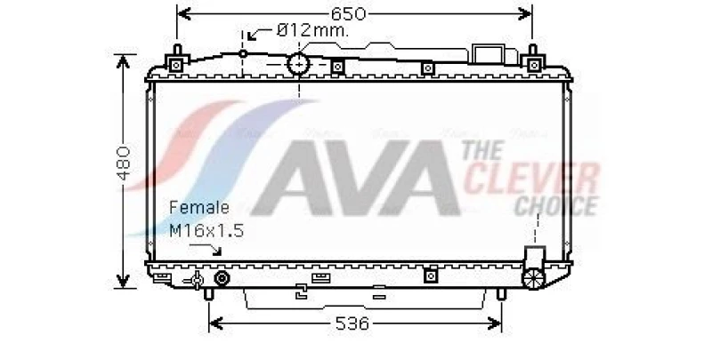 Image of Engine radiator AVA COOLING SYSTEMS TOA2348