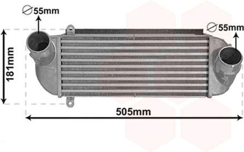Image of VAN WEZEL Intercooler VAN WEZEL 82014702