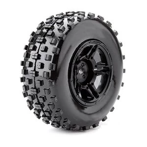 Image of Fastrax 1:10 Sc Rock Block Mtd 5-Spoke Black (Slash Fr)