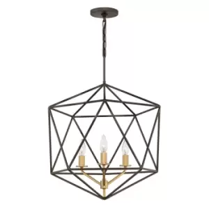 Image of Elstead Astrid 3 Light Pendant Metallic Matte Bronze