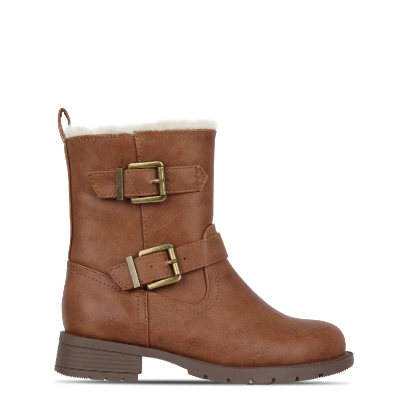 Image of Miso Cara Biker Boots Childrens - Brown Brown C10