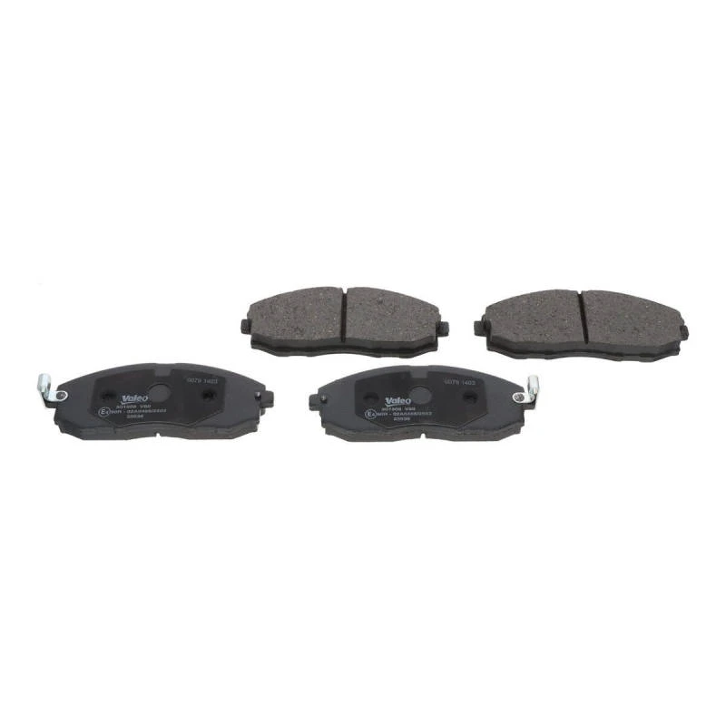 Image of VALEO 301908 Brake pad set Front Axle, with acoustic wear warning, FIRST, with anti-squeak plate Brake Pad Set,disc brake (402)