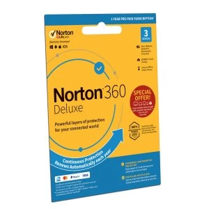 image of Norton 360 Internet Security with VPN 3 Devices 12 Month Subscription